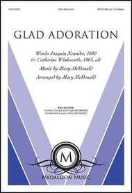 Glad Adoration SATB choral sheet music cover Thumbnail